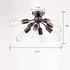 Sputnik Chandelier with 8 Socket Flush Mount Ceiling Light